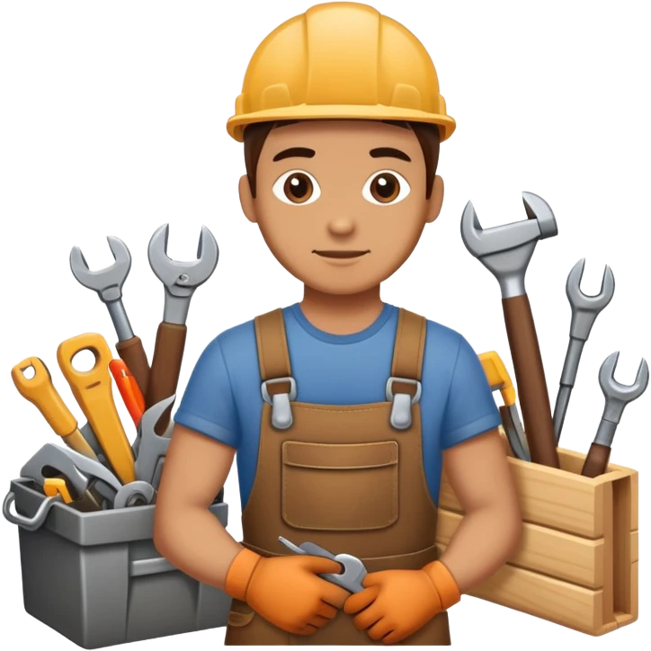 wood mechanic working with tools emoji