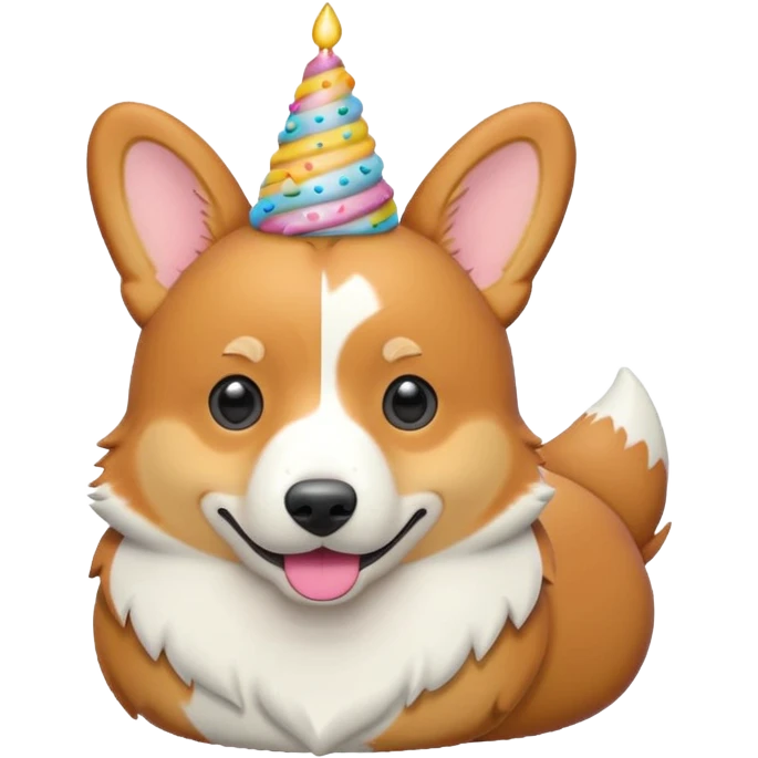Corgi birthday cake emoji