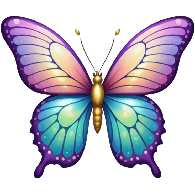 glitter butterfly emoji