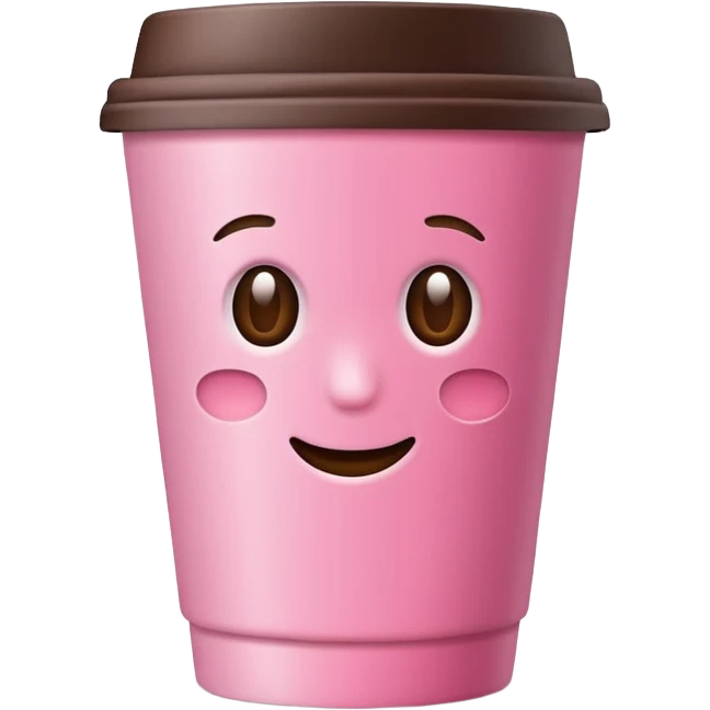 clean pink cup, no details. simple cup of coffee emoji