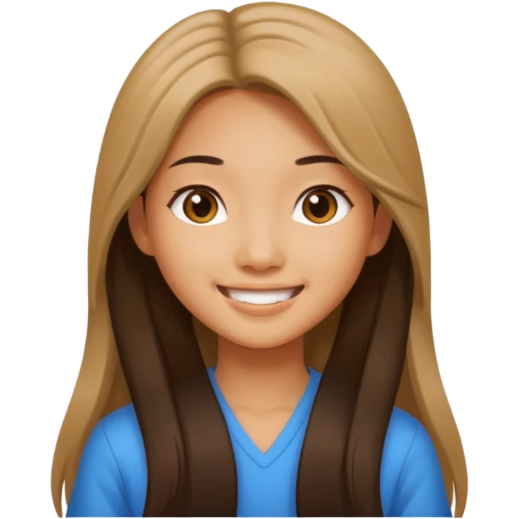 Rich Instagram baddieAsian girl with long hair emoji