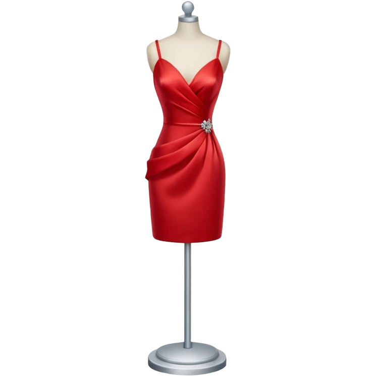 dress mannequin with tiny red dress emoji