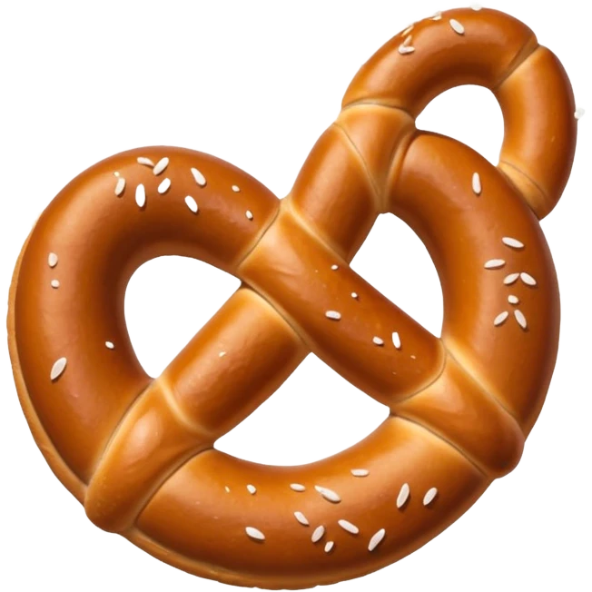 Brezel with salt on top emoji