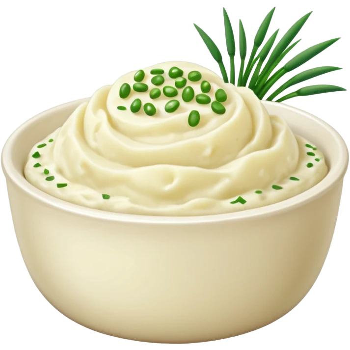 Mashed potatoes with chopped chives emoji