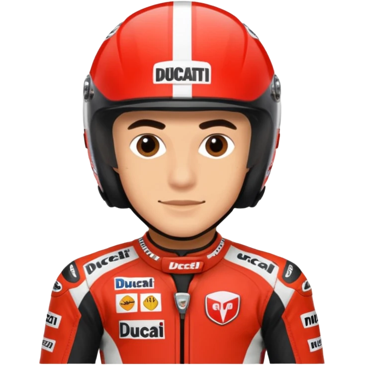 Un emoji de moto gp dé Ducati Marc Márquez  emoji