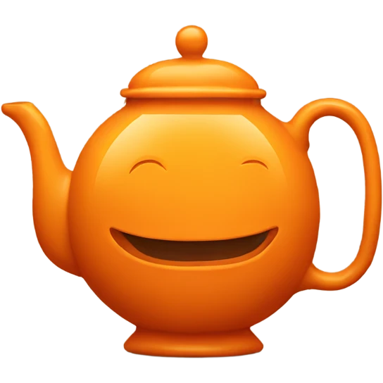 Orange teapot emoji