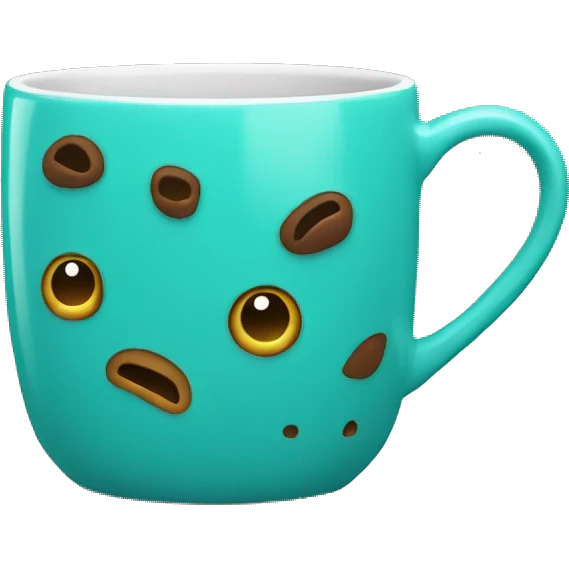 Turquoise mug emoji