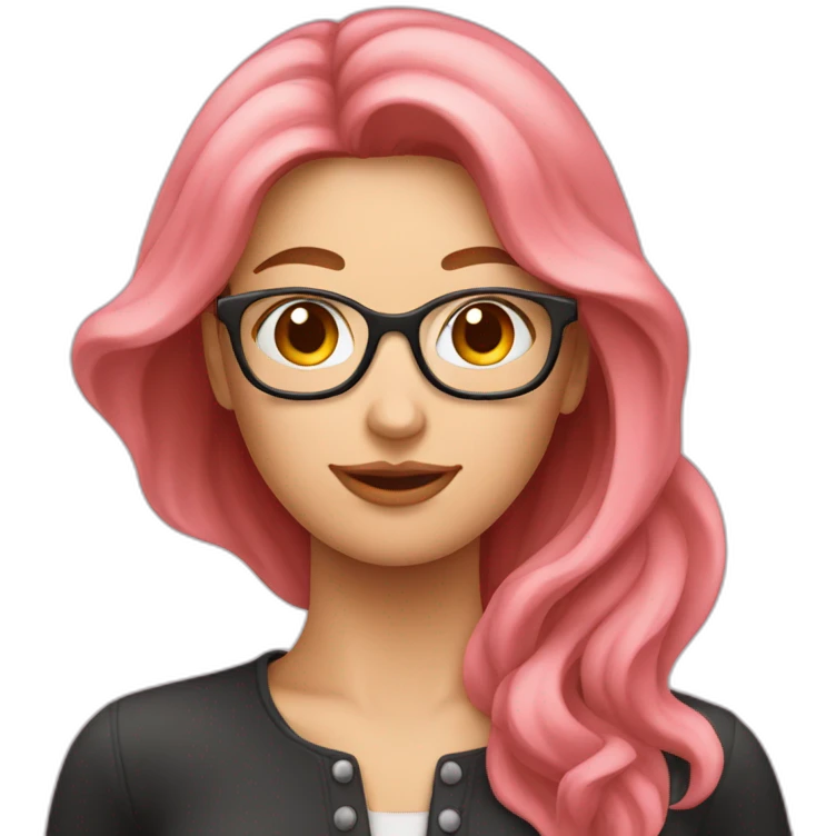 photographe femme rose en profil emoji