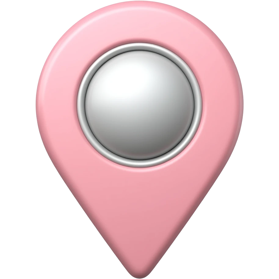 Can you make a pastel pink and silver location pin emoji symbol? emoji