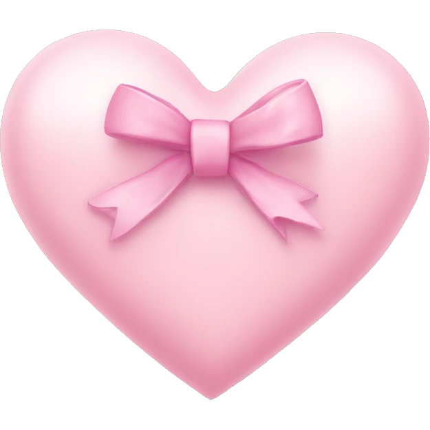 light pink heart with bow emoji