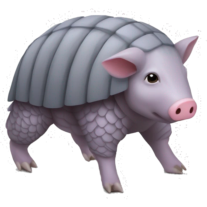 Lavender gray Pig armadillo darth Vader fanned tail feathered tail pig armadillo darth Vader face emoji