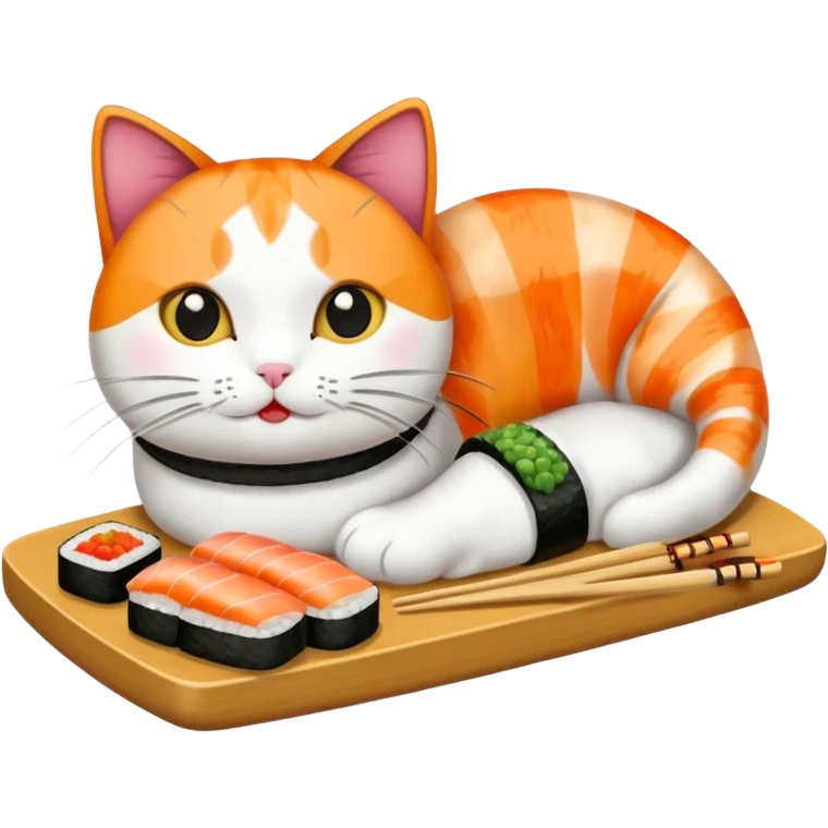 sushi with cats emoji