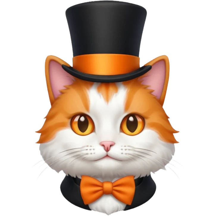 cat wearing a tophat emoji