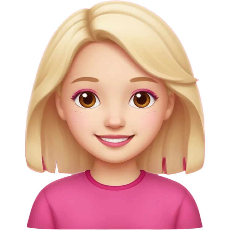 Lil tint girl pink and red emoji