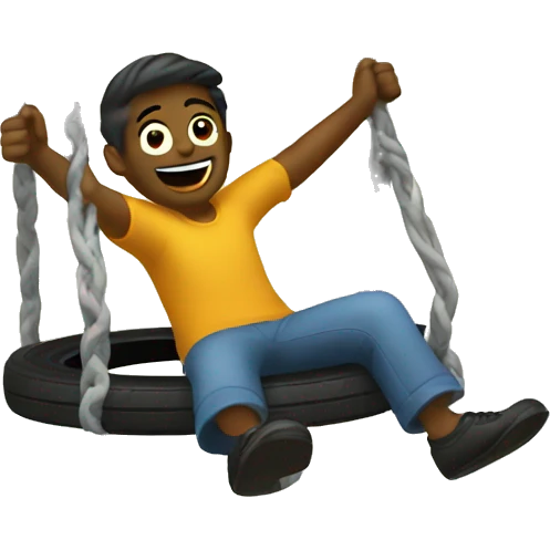 Spinning tire swing emoji
