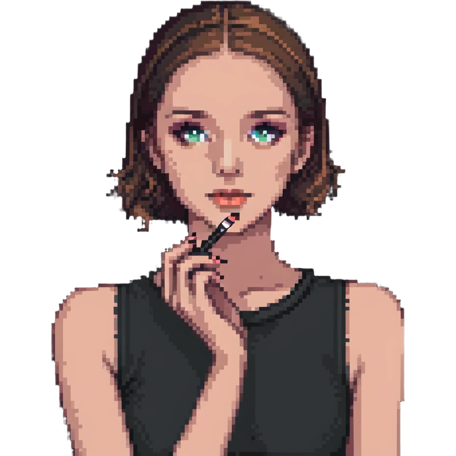 chica maquillándose emoji