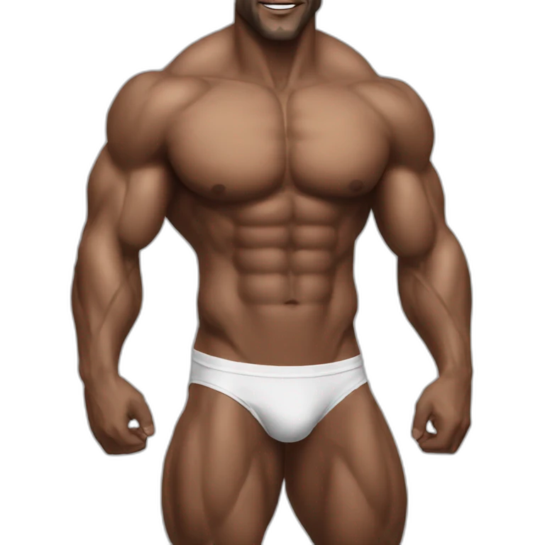 muscle guy bikini emoji