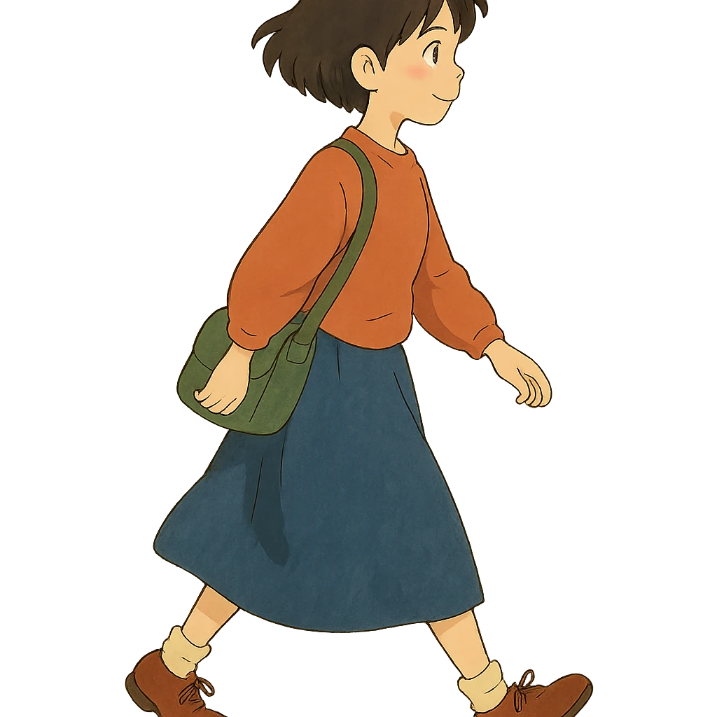 ghibli style person walking emoji
