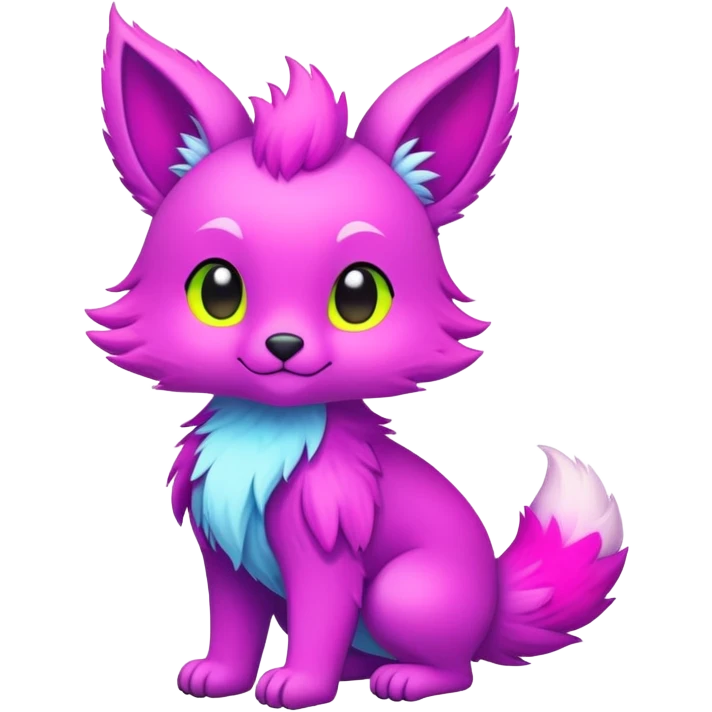 Neon-colored Cute Fionbri-creature (full body) by Falvie emoji