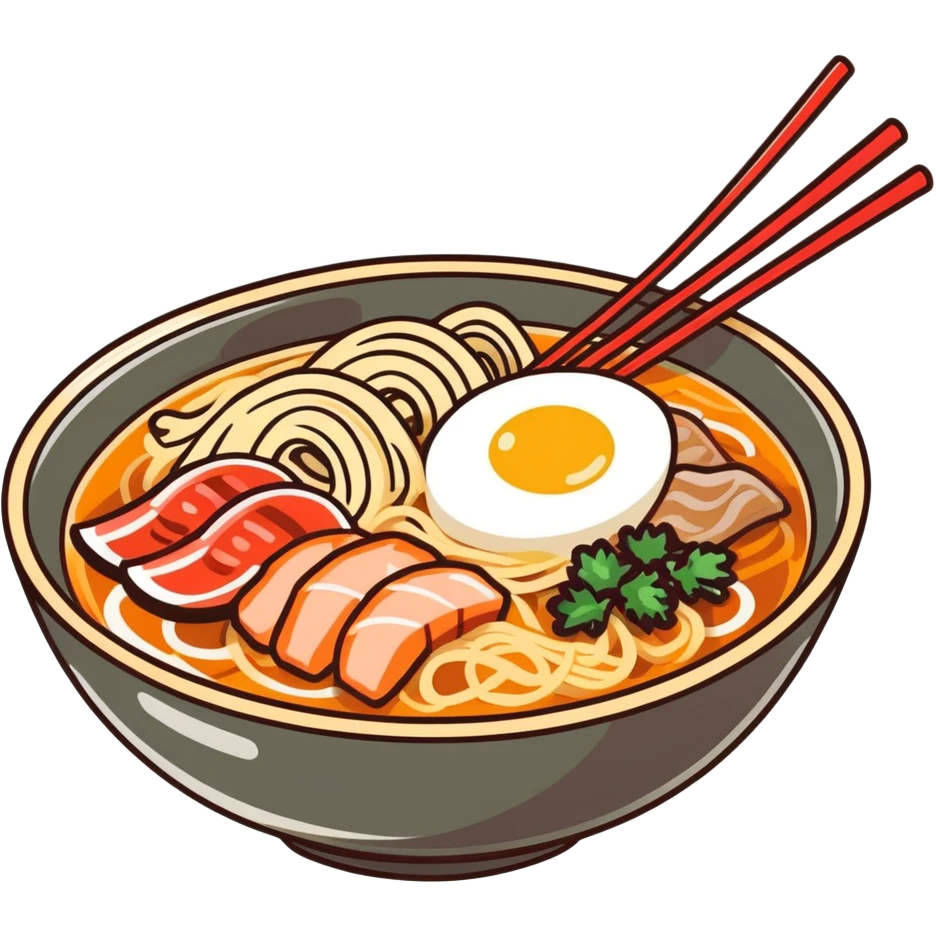 Mouth watering ramen emoji