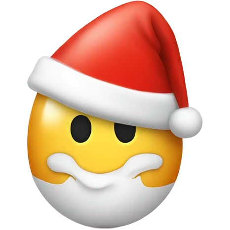 Egg in Santa’s hat emoji