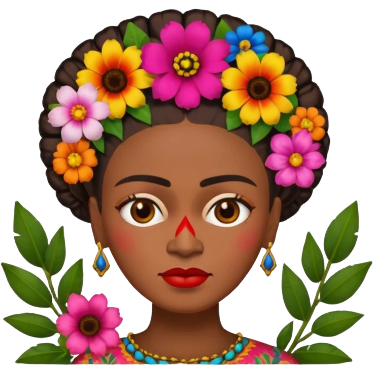 emoji pack of Frida Kahlo in style of her artworks  emoji