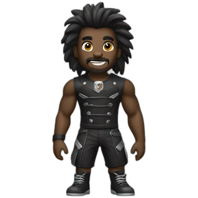 lobo preto de terno emoji