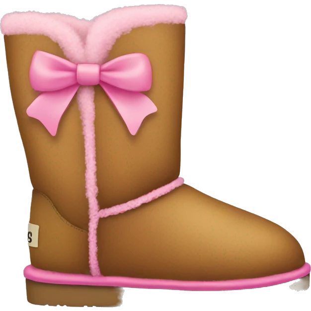 uggs boots with pink bow emoji
