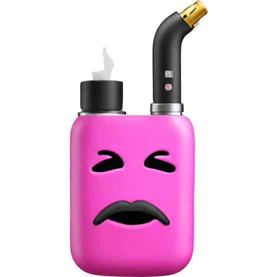 Pink vape with smoke  emoji