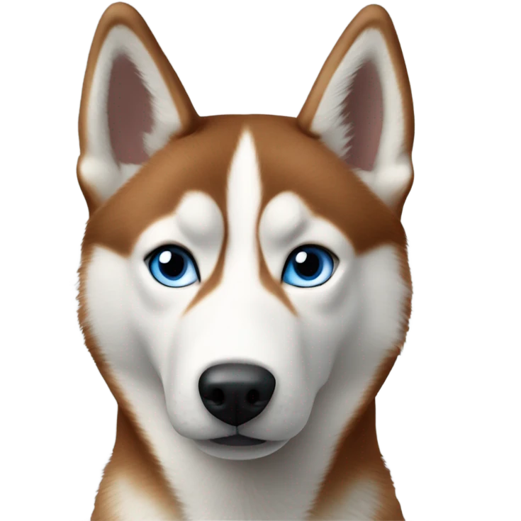 Blue-eyed, red Siberian husky (full body, iOS 17 style, realistic) emoji