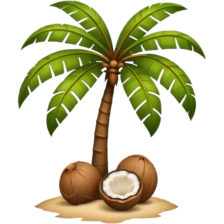 coconut tree with coconuts below  emoji