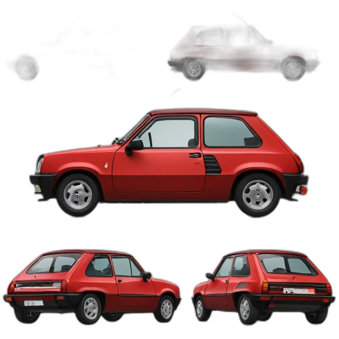 Renault 5 rouge emoji