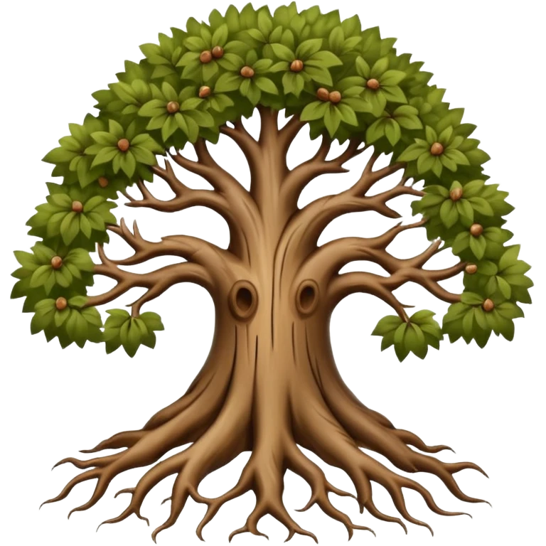 family tree with long roots emoji