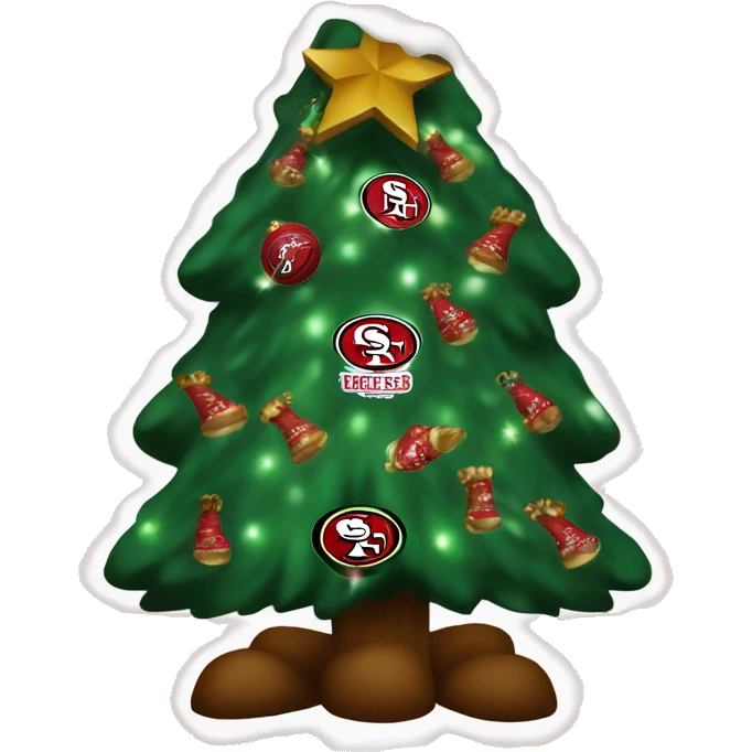 49er Christmas tree emoji