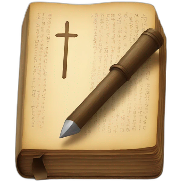 The Bible is on the table emoji