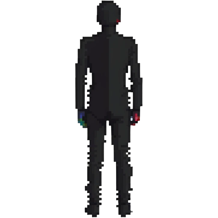 pixel art person silhouette, minimalist human shape emoji