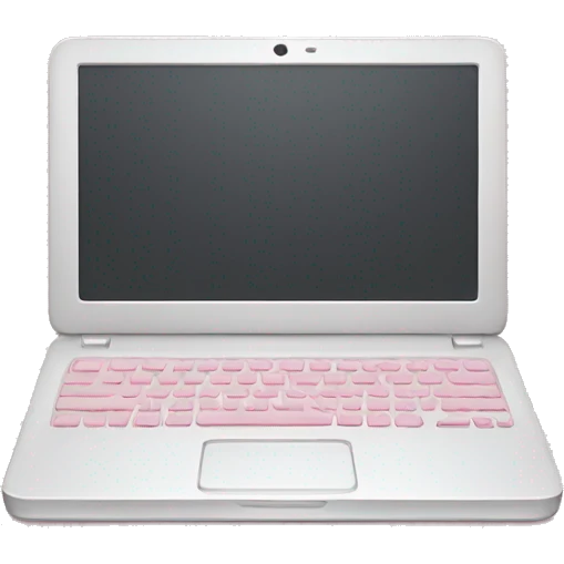 Light pink laptop emoji