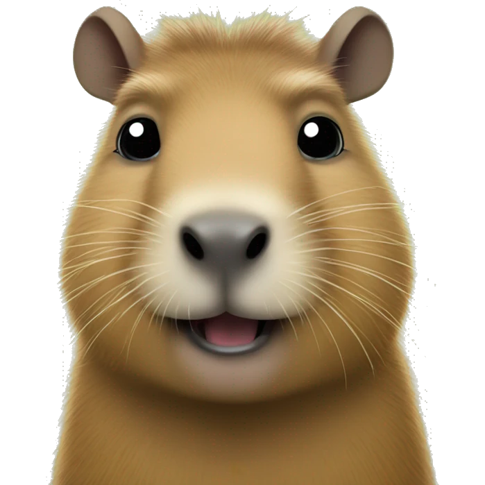 Capybara combined with forg emoji