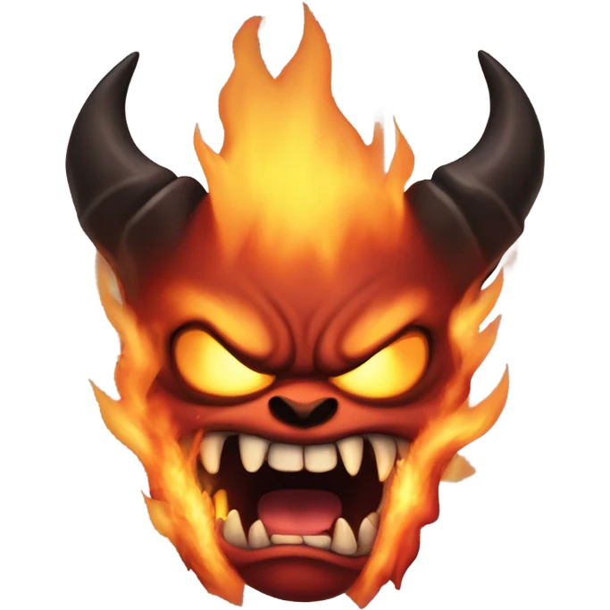 Fierceful demon whish as it more get aggresive turns more fire emoji
