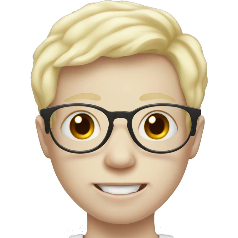 autistic albino with glasses and braces emoji