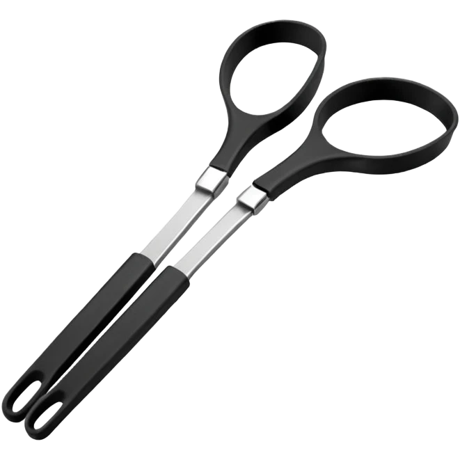 Black Silicon Kitchen tongs emoji