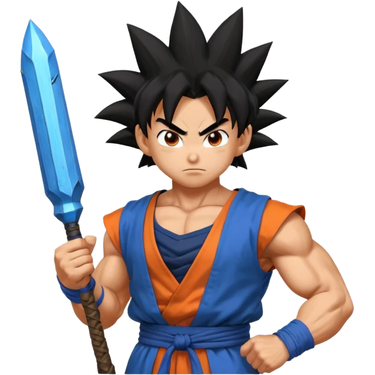 Goku with a rpg emoji