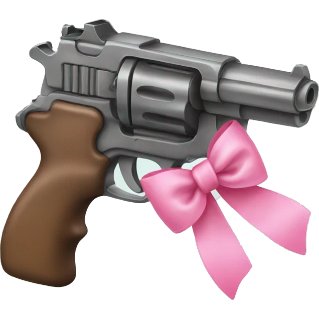 gun with pink bow emoji