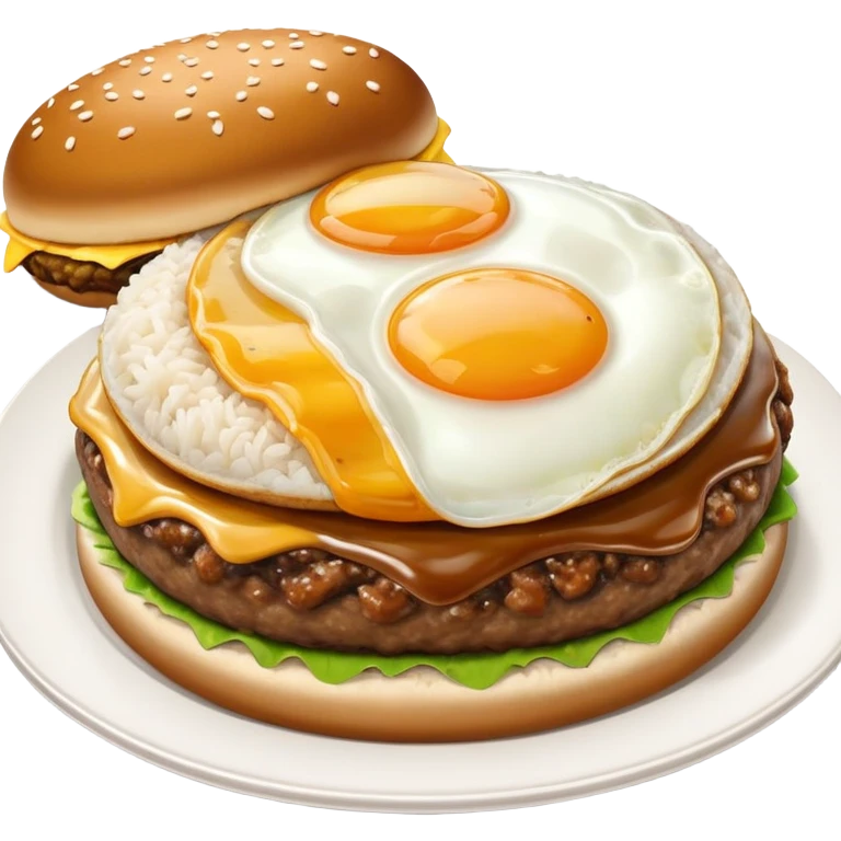 Hawaiian loco moco emoji