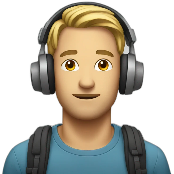 man in headphones emoji