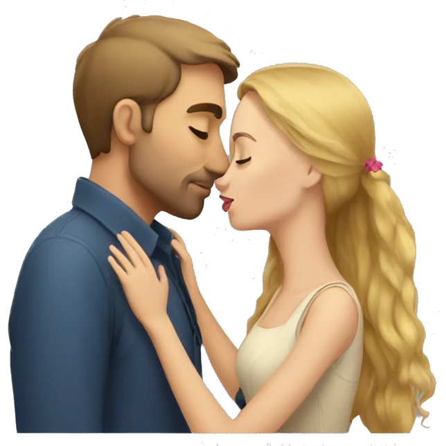 English man kissing Russian girl  emoji