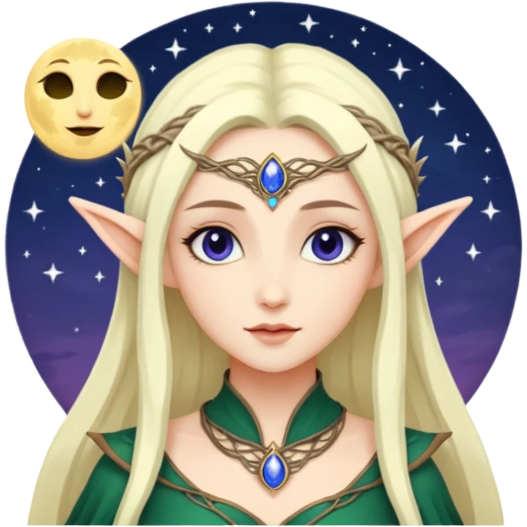 Selune elven moon twilight goddess emoji