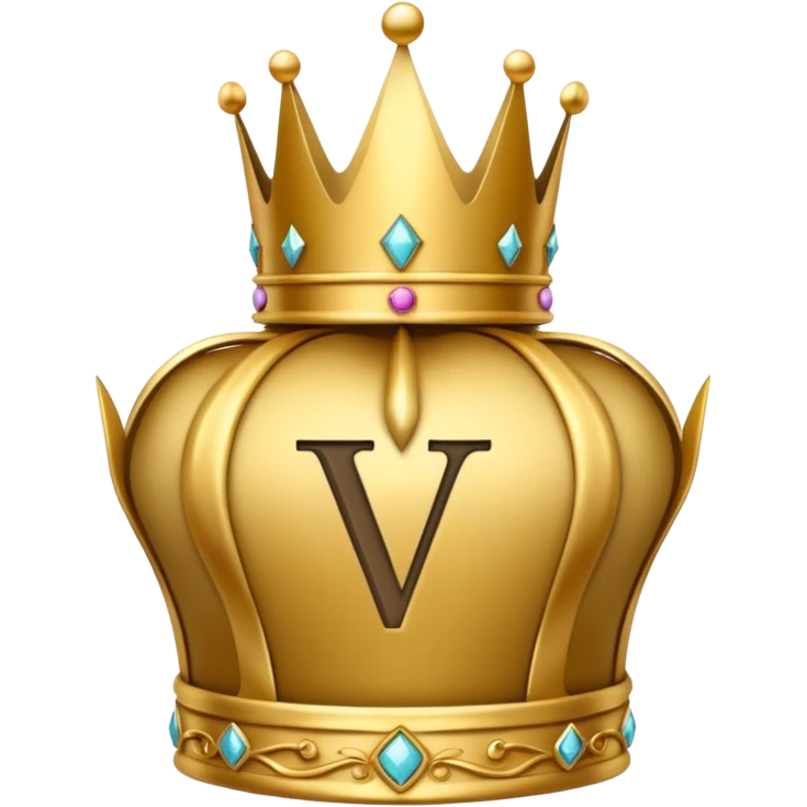 Letter v Vít crown Simple one emoji
