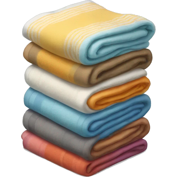 Neatly folded stack of blankets emoji