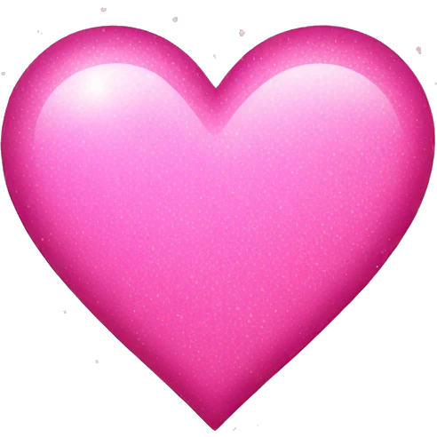 flat pink heart with sparkles emoji